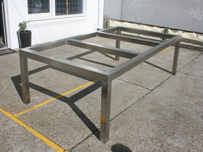 Stainless steel table frame