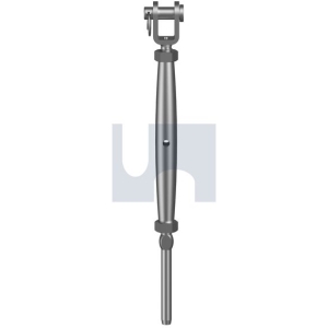 Pipe Turnbuckle Jaw & Term Gr304 M6x3.2