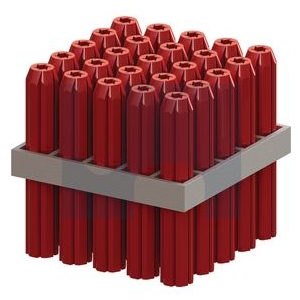 Star Plug Plastic Frame Pack 35x6 Red